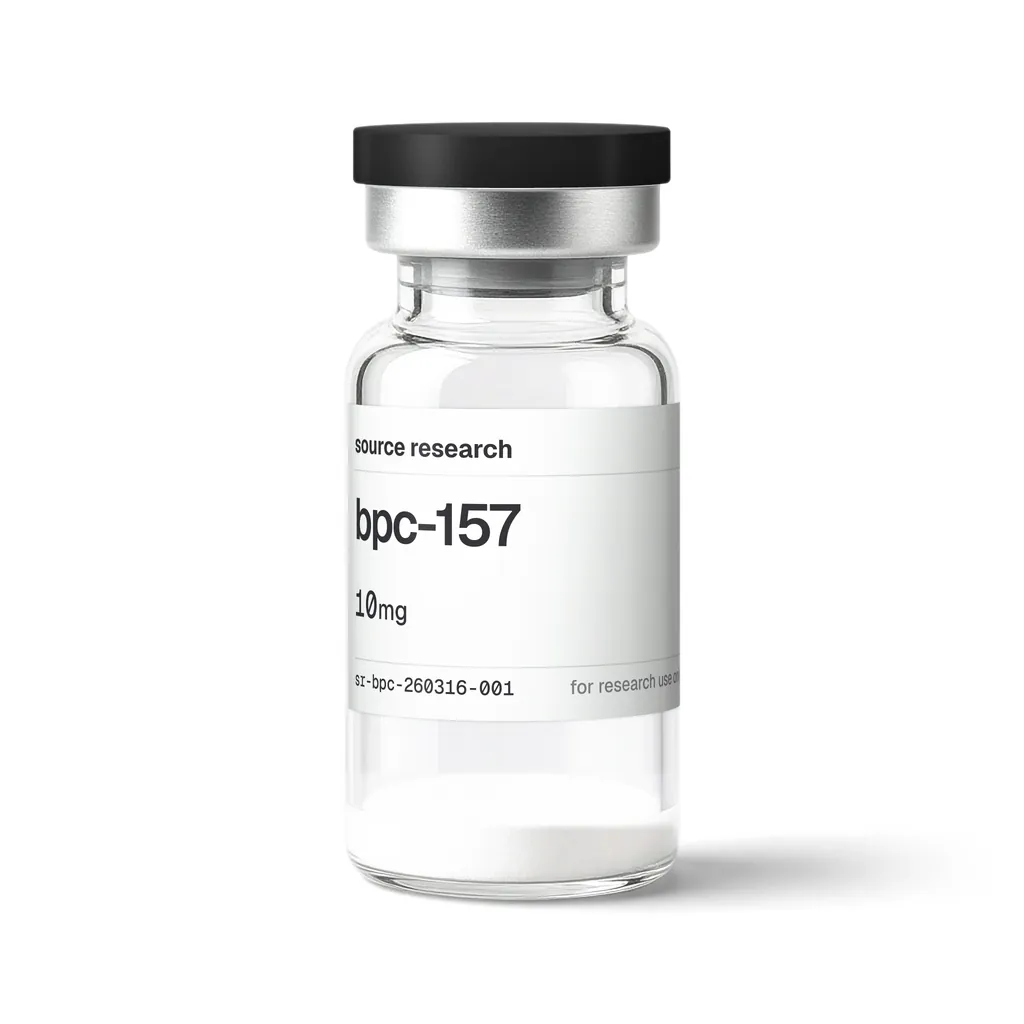 BPC-157 research vial, front label