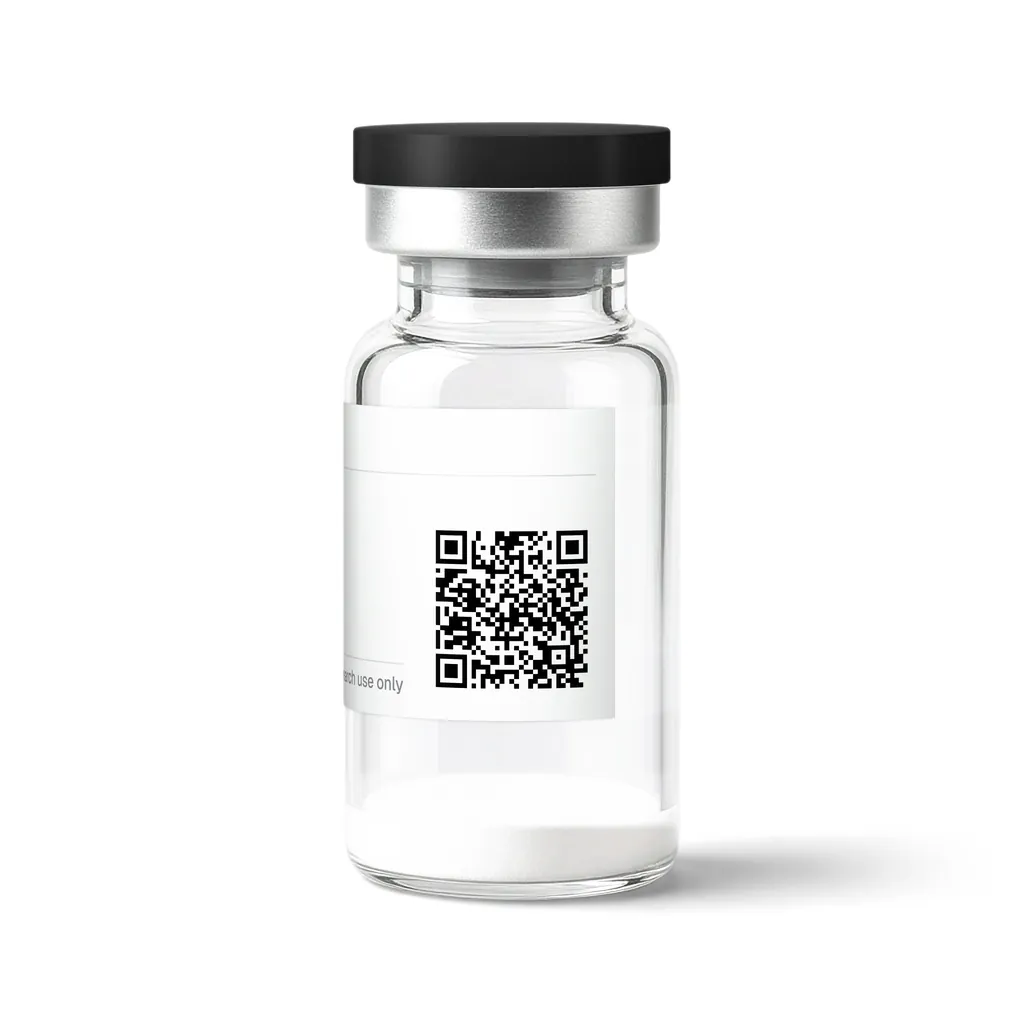 BPC+TB Blend research vial, QR code for COA