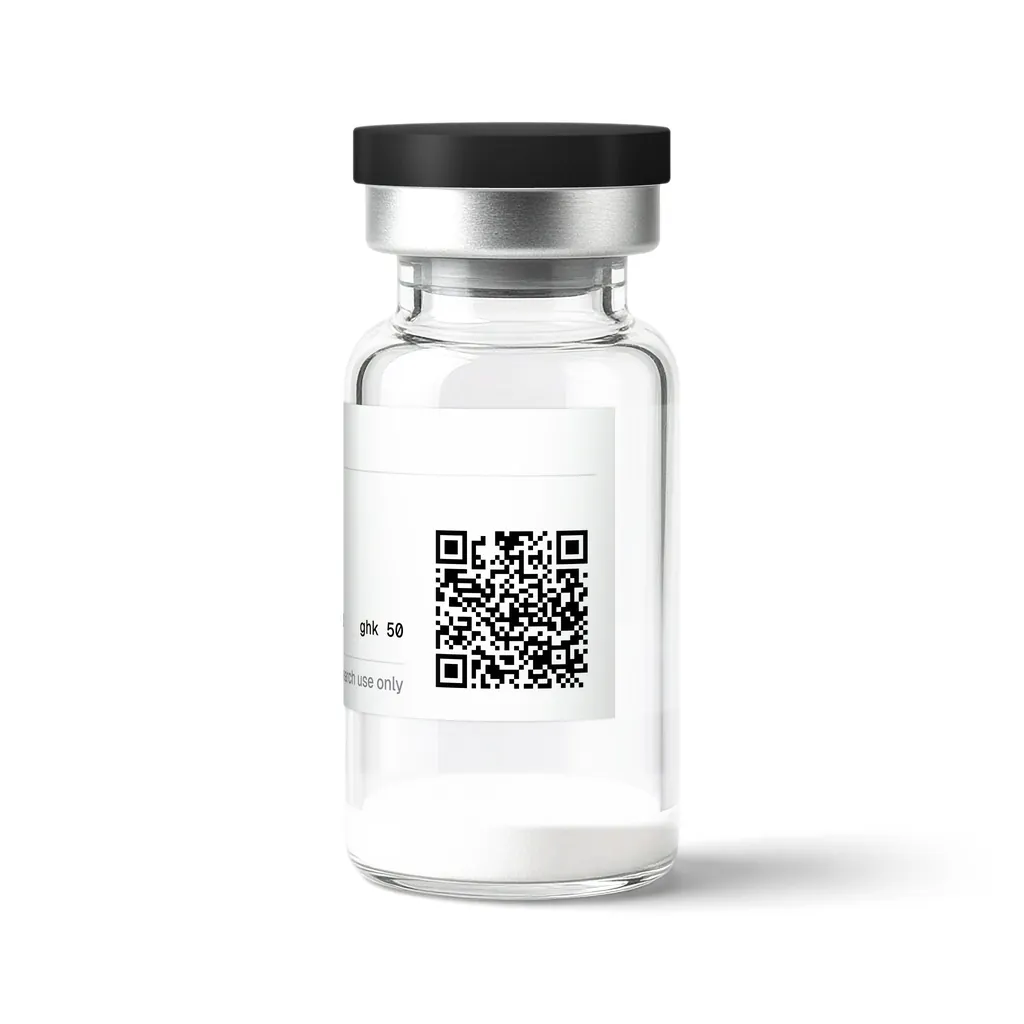 Klow Blend research vial, QR code for COA
