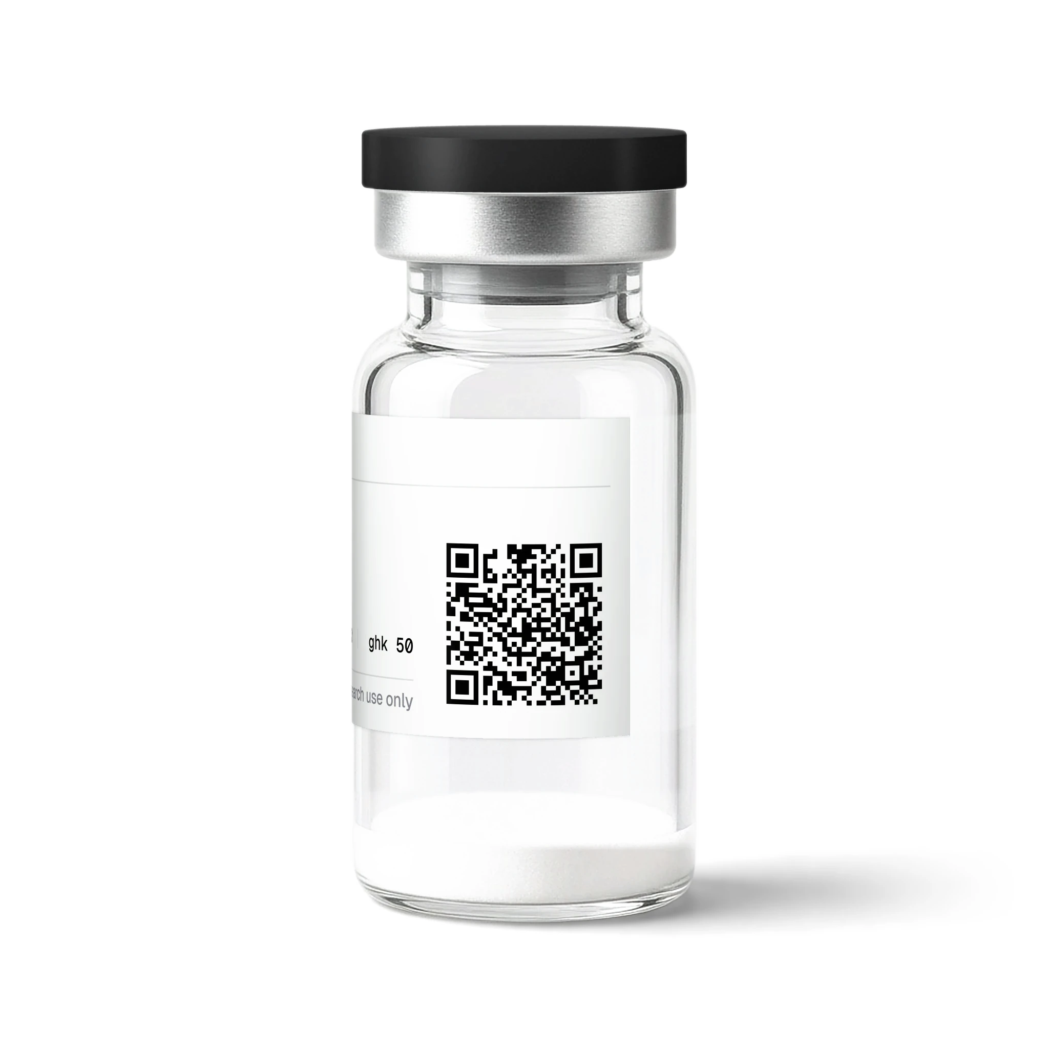 Klow Blend research vial, QR code for COA