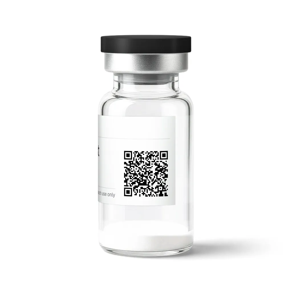 Triple Agonist research vial, QR code for COA