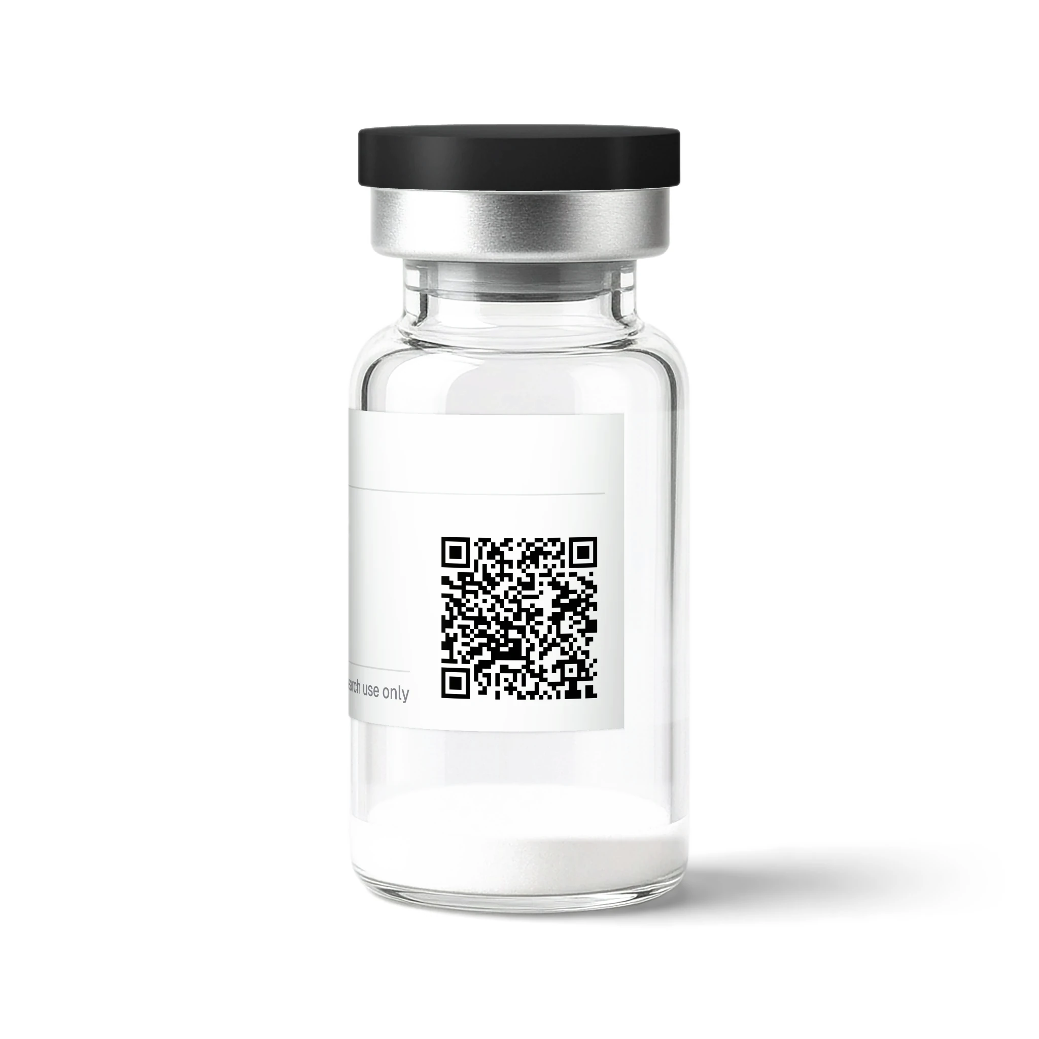 SR-3RT research vial, QR code for COA