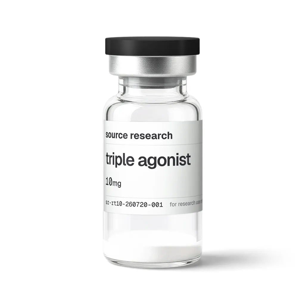 Triple Agonist research vial, front label