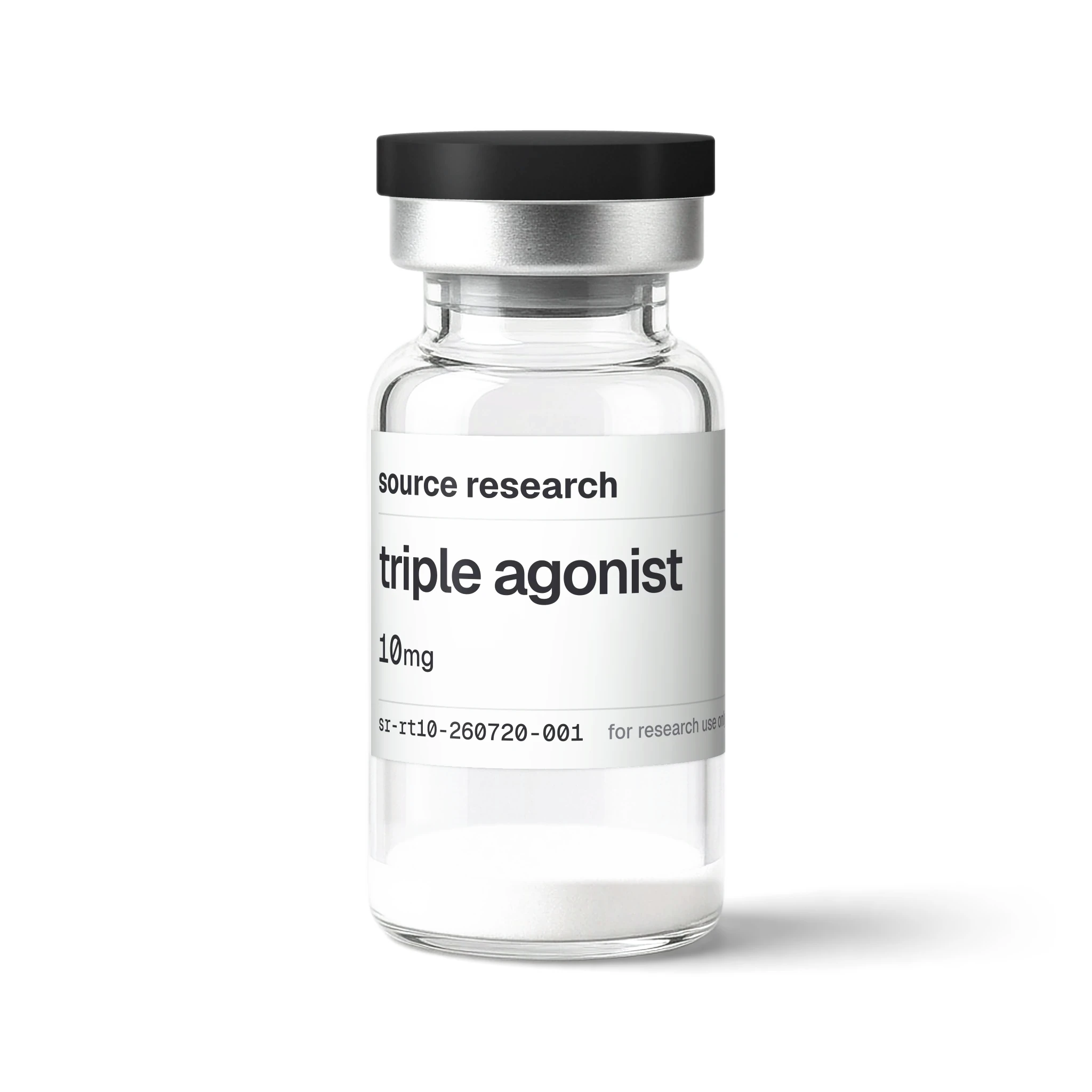 Triple Agonist research vial, front label